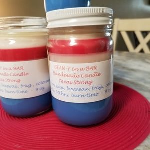 Texas Strong Handmade Candle